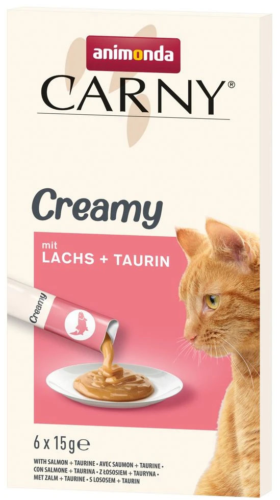 Animonda CARNY Cat Creamy Adult 6x15g Mit Lachs Und Taurin 3 Animonda CARNY Cat Creamy Adult 6x15g Mit Lachs Und Taurin
