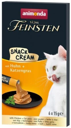 Animonda Vom Feinsten Cat Cream Adult 6x15g Mit Huhn Und Katzengras