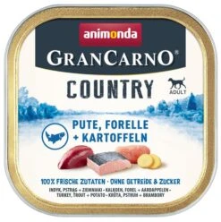 Animonda Gran Carno Adult Country 22x150g Mit Pute, Forelle Und Kartoffel
