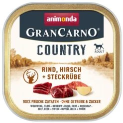 Animonda Gran Carno Adult Country 22x150g Mit Rind, Hirsch Und Steckrübe