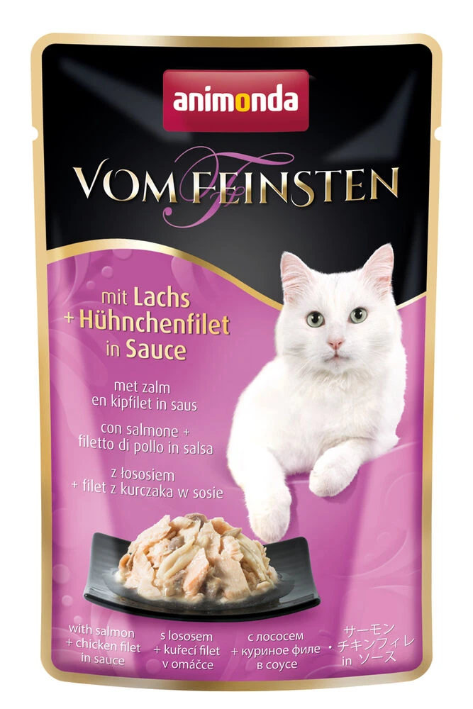 Animonda Vom Feinsten Adult 18x50g Mit Lachs Und Hühnchenfilet In Sauce 4 Animonda Vom Feinsten Adult 18x50g Mit Lachs Und Hühnchenfilet In Sauce – Bild 2