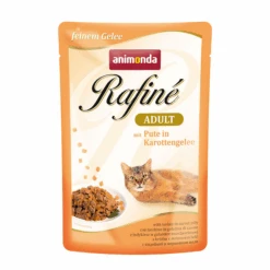 ANIMONDA Katzennassfutter 'Rafiné' Adult, Mit Pute In Karottengelee, 100 G