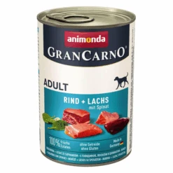 ANIMONDA Hundenassfutter 'GranCarno' Adult Rind Und Lachs Mit Spinat 400 G