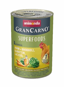 Animonda GranCarno Junior 6x400g Mit Huhn, Brokkoli, Karotten Und Lachsöl