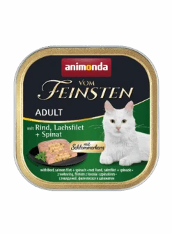 Animonda Vom Feinsten Adult 32x100g Mit Rind, Lachsfilet Und Spinat