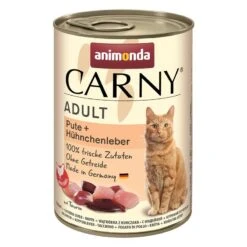 Animonda Cat Carny Adult Pute&Hühnchenleber | 6 X 400g Katzenfutter