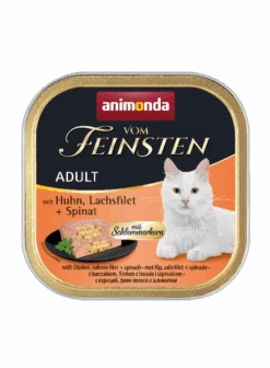 Animonda Vom Feinsten Adult 32x100g Mit Huhn, Lachsfilet Und Spinat