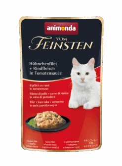 Animonda Vom Feinsten Adult 18x50g Mit Hühnchenfilet Und Rindfleisch In Tomatensauce