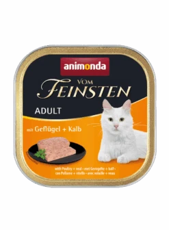 Animonda Vom Feinsten Adult 32x100g Schale Mit Geflügel Und Kalb