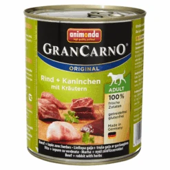 ANIMONDA Hundenassfutter "Gran Carno" Original Mit Rind/Kaninchen/Kräuter 800 G
