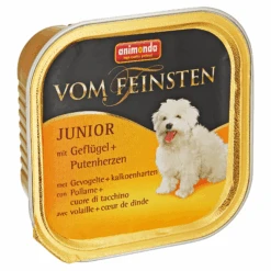 ANIMONDA Hundenassfutter "Vom Feinsten" Junior Mit Geflügel/Putenherzen 100 G