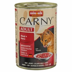 ANIMONDA Katzennassfutter "Carny" Adult Mit Rind/Herz 400 G