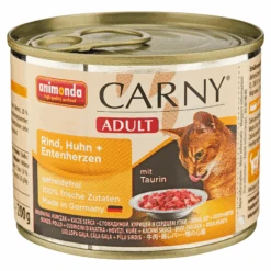 ANIMONDA Katzennassfutter "Carny" Adult Mit Rind/Huhn/Entenherzen 200 G