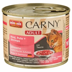 ANIMONDA Katzennassfutter "Carny" Adult Mit Rind/Pute/Schrimps 200 G