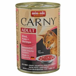 ANIMONDA Katzennassfutter "Carny" Adult Mit Rind/Pute/Shrimps 400 G