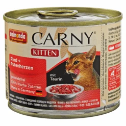 ANIMONDA Katzennassfutter "Carny" Kitten Mit Rind/Putenherzen 200 G