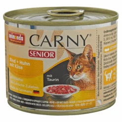 ANIMONDA Katzennassfutter "Carny" Senior Mit Rind/Huhn/Käse 200 G