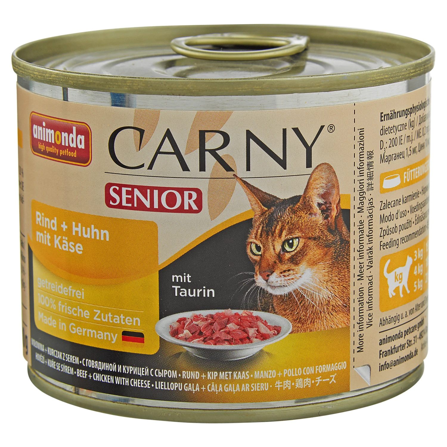 ANIMONDA Katzennassfutter "Carny" Senior Mit Rind/Huhn/Käse 200 G 3 ANIMONDA Katzennassfutter "Carny" Senior Mit Rind/Huhn/Käse 200 G