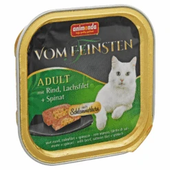 ANIMONDA Katzennassfutter "Vom Feinsten" Adult Mit Rind/Lachsfilet/Spinat 100 G