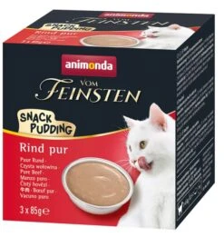 Animonda Vom Feinsten Snackpudding Katze Adult Rind Pur 3 X 85 G